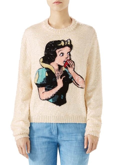 Gucci Snow White Sequin Wool Knit Sweater 